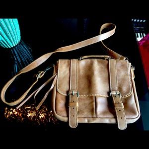 Brand New Roots Leather Crossover Messenger Bag!